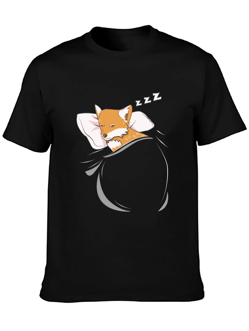 Sleeping Fox Graphic T-Shirt - Mens Black Tee product image 3