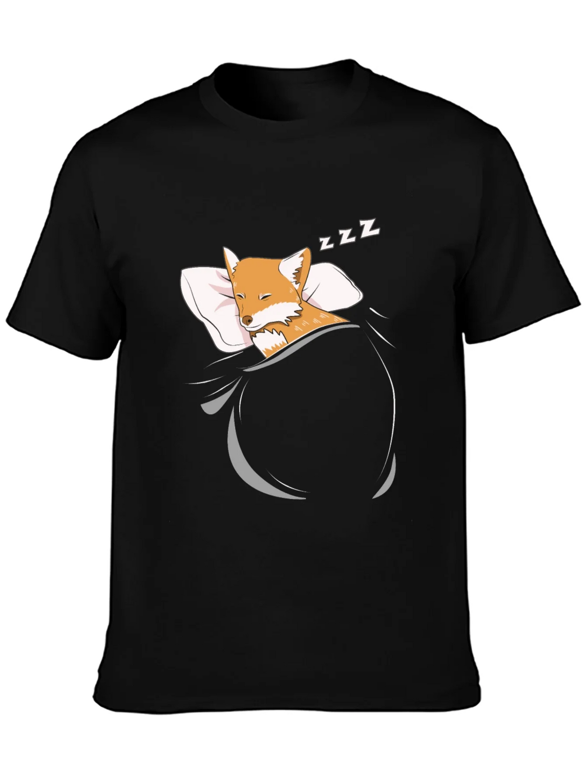 Sleeping Fox Graphic T-Shirt - Mens Black Tee product image 3