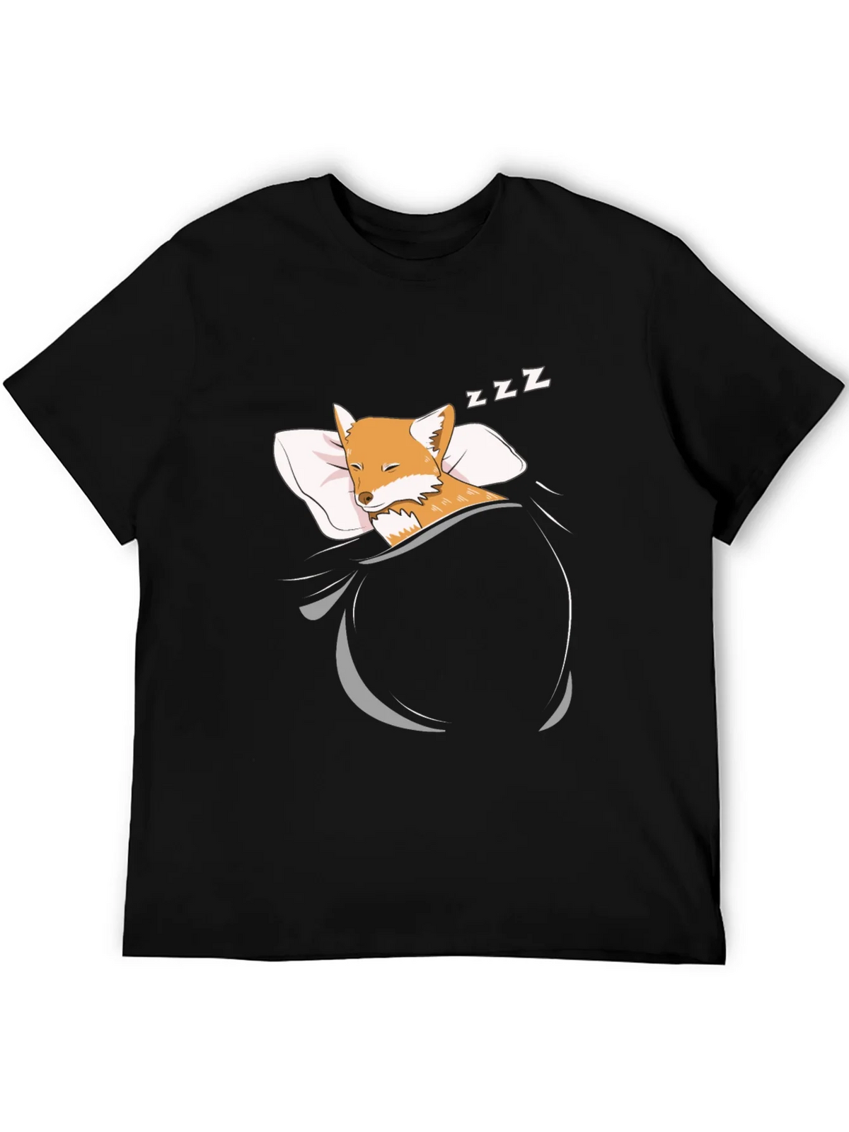 Sleeping Fox Graphic T-Shirt - Mens Black Tee product image 5