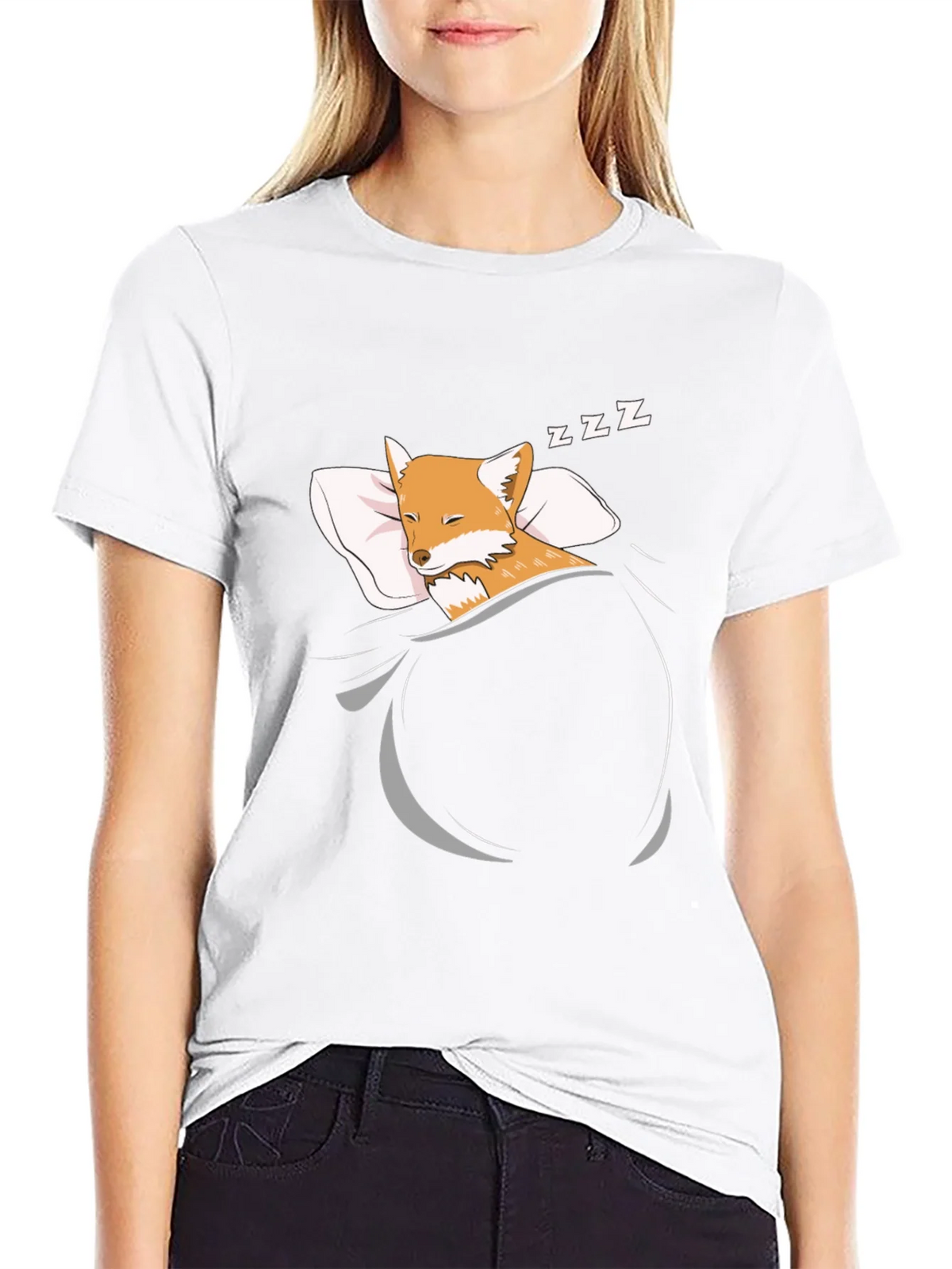 Sleeping Fox Graphic T-Shirt - Mens Black Tee product image 8