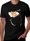 Sleeping Fox Graphic T-Shirt - Mens Black Tee product image 1