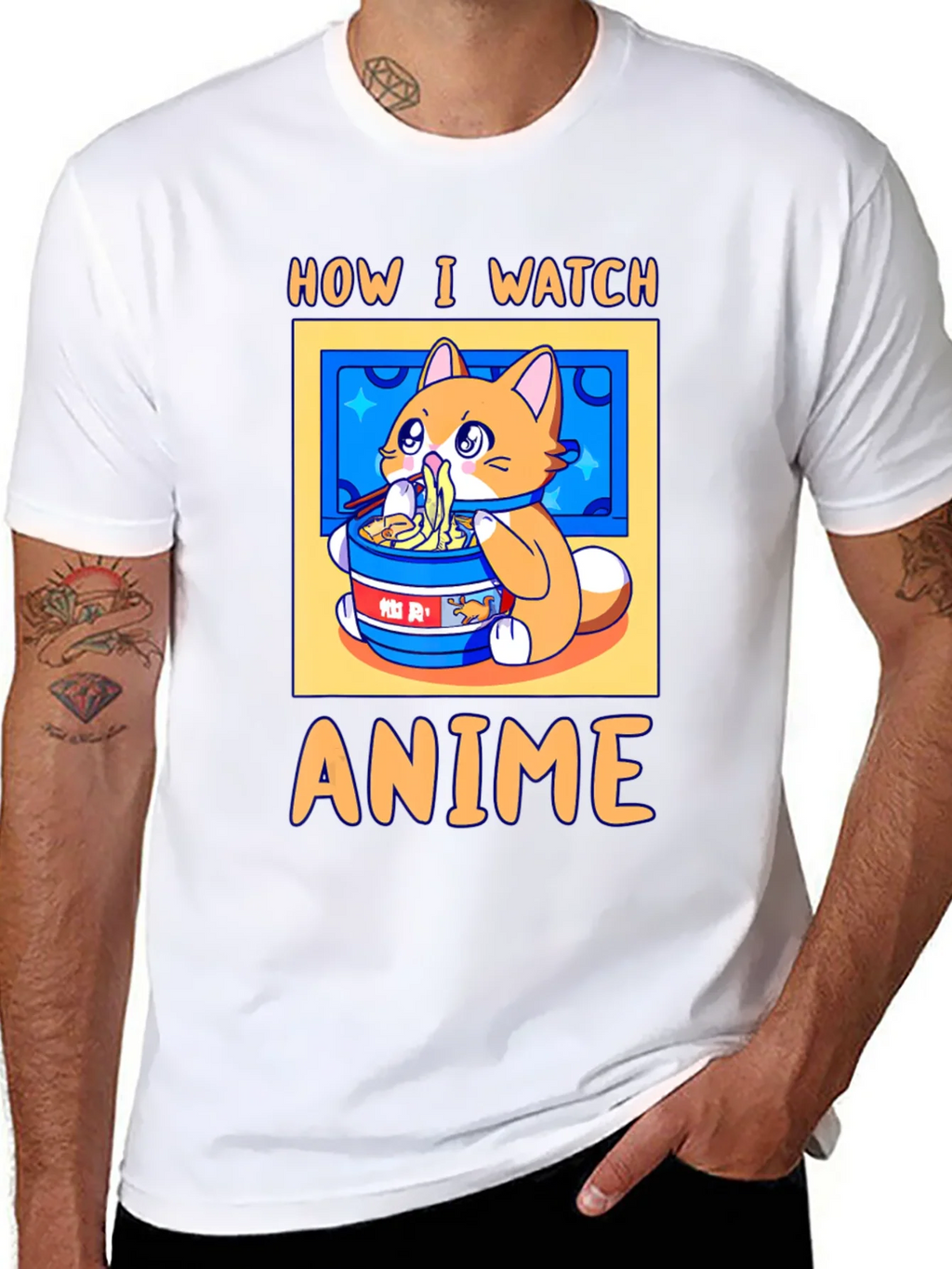 Anime Watching Cat T-Shirt product image 2