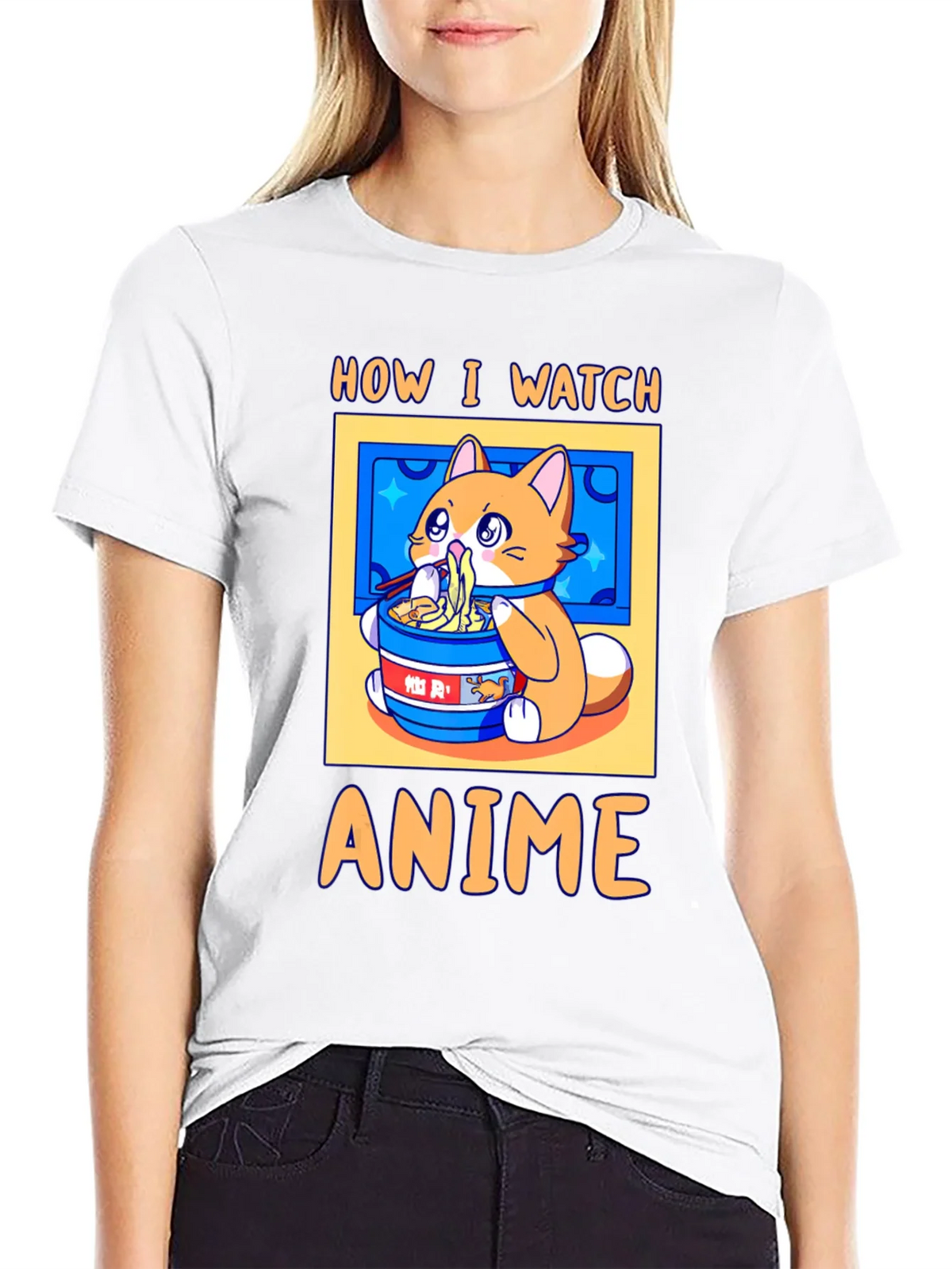 Anime Watching Cat T-Shirt product image 3