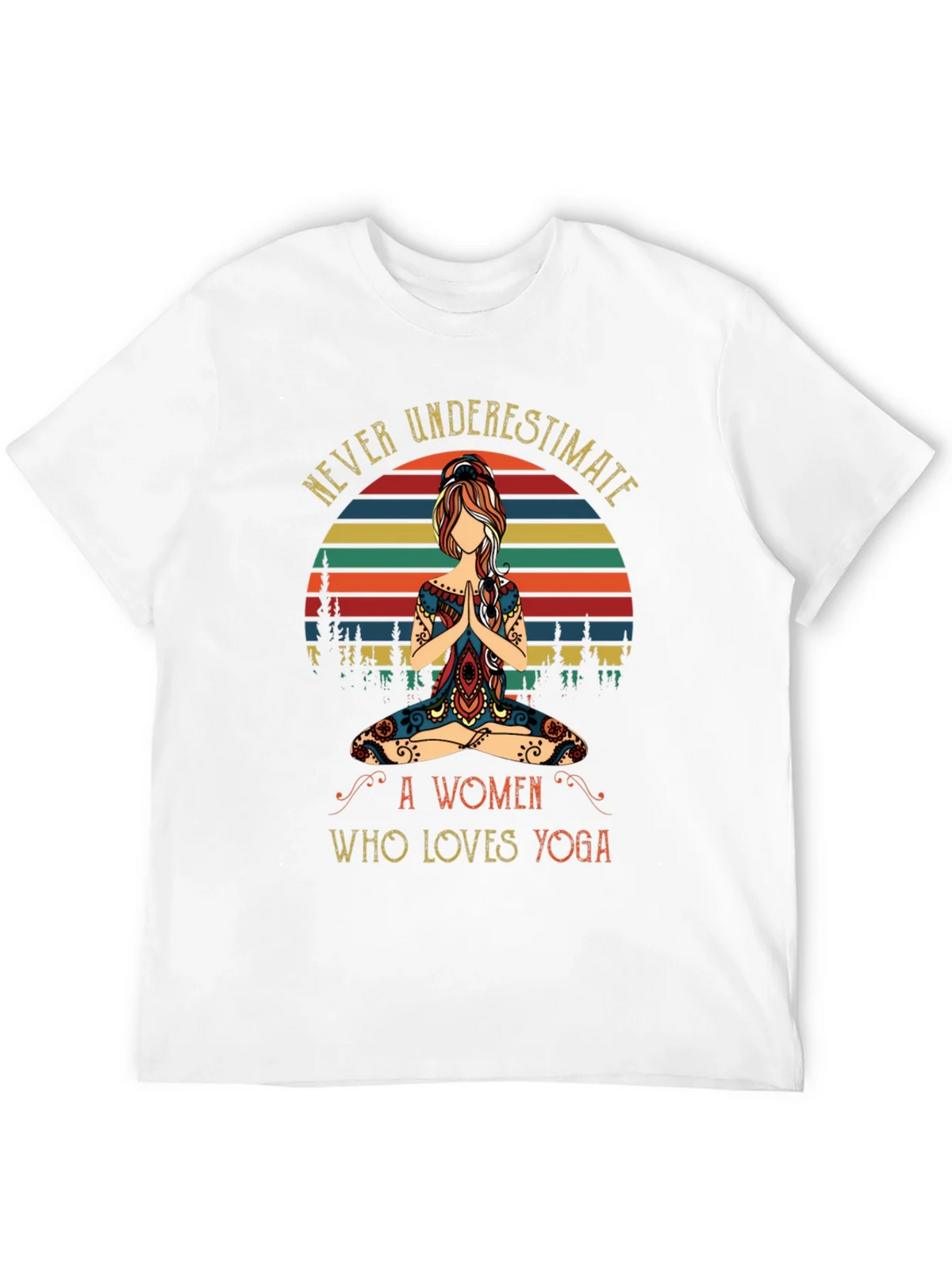 Yoga Lover Graphic Tee - Never Underestimate A Woman product image 11