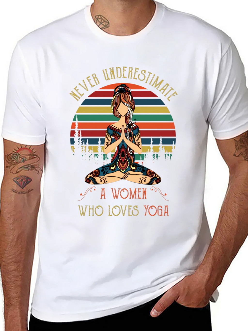 Yoga Lover Graphic Tee - Never Underestimate A Woman product image 7