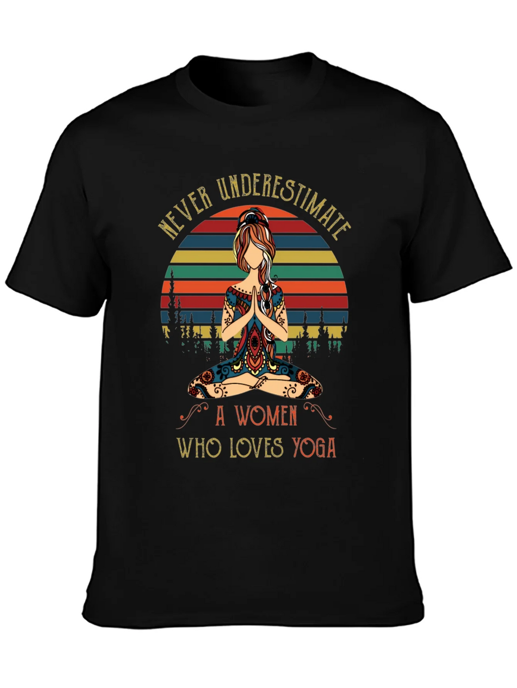 Yoga Lover Graphic Tee - Never Underestimate A Woman product image 3