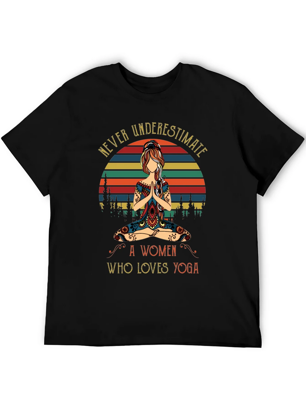 Yoga Lover Graphic Tee - Never Underestimate A Woman product image 5
