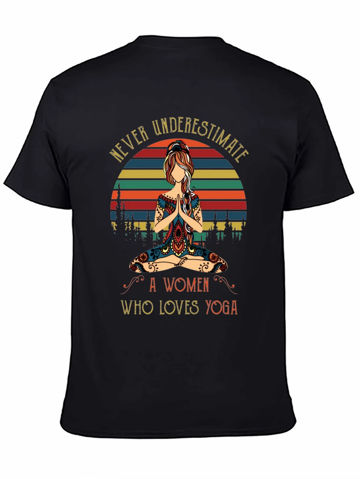 Yoga Lover Graphic Tee - Never Underestimate A Woman product image 4