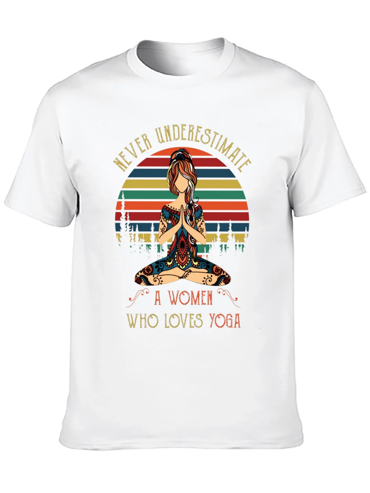 Yoga Lover Graphic Tee - Never Underestimate A Woman product image 9