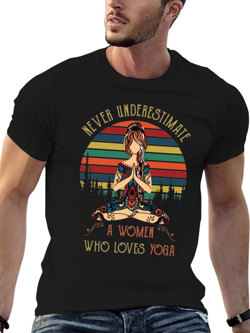 Yoga Lover Graphic Tee - Never Underestimate A Woman product image 6