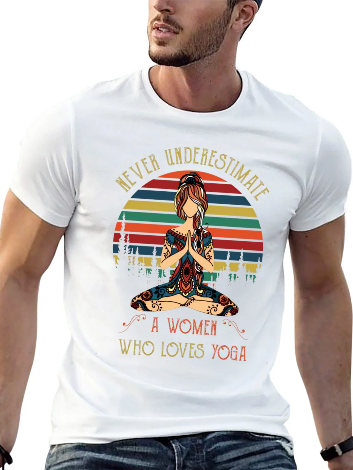 Yoga Lover Graphic Tee - Never Underestimate A Woman product image 12