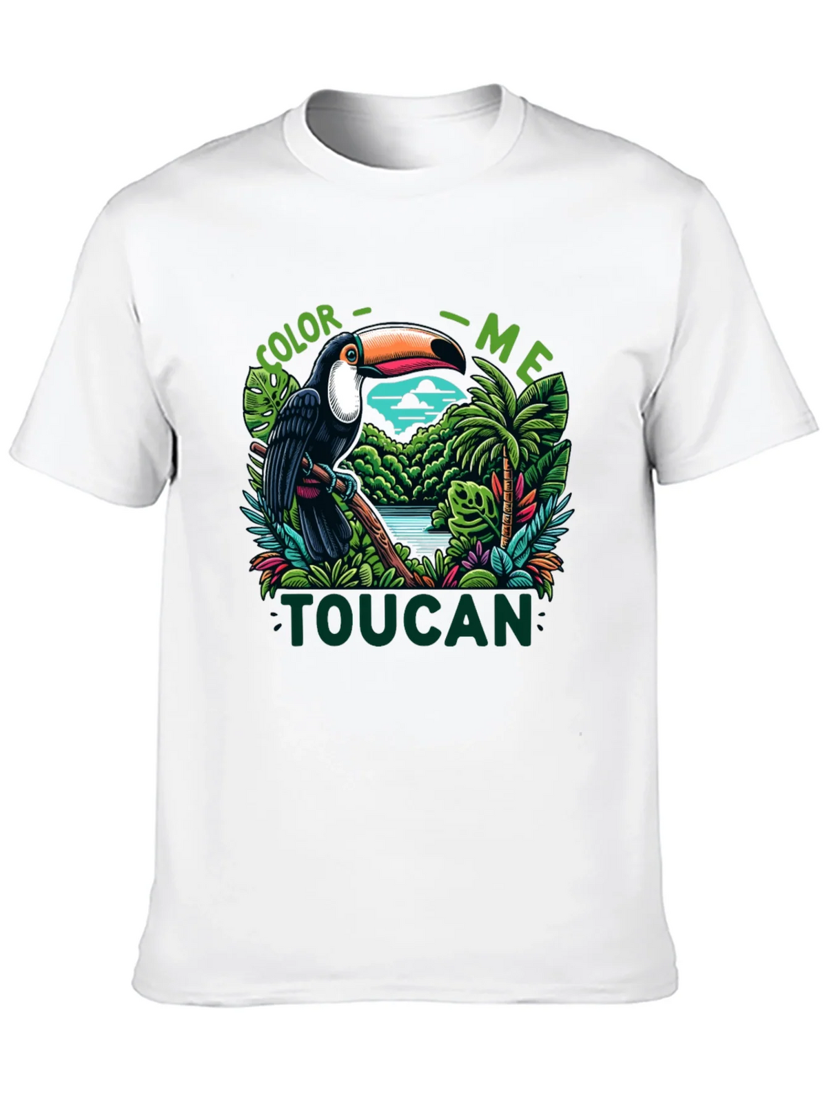 Color Me Toucan T-Shirt - Tropical Bird Design product image 9