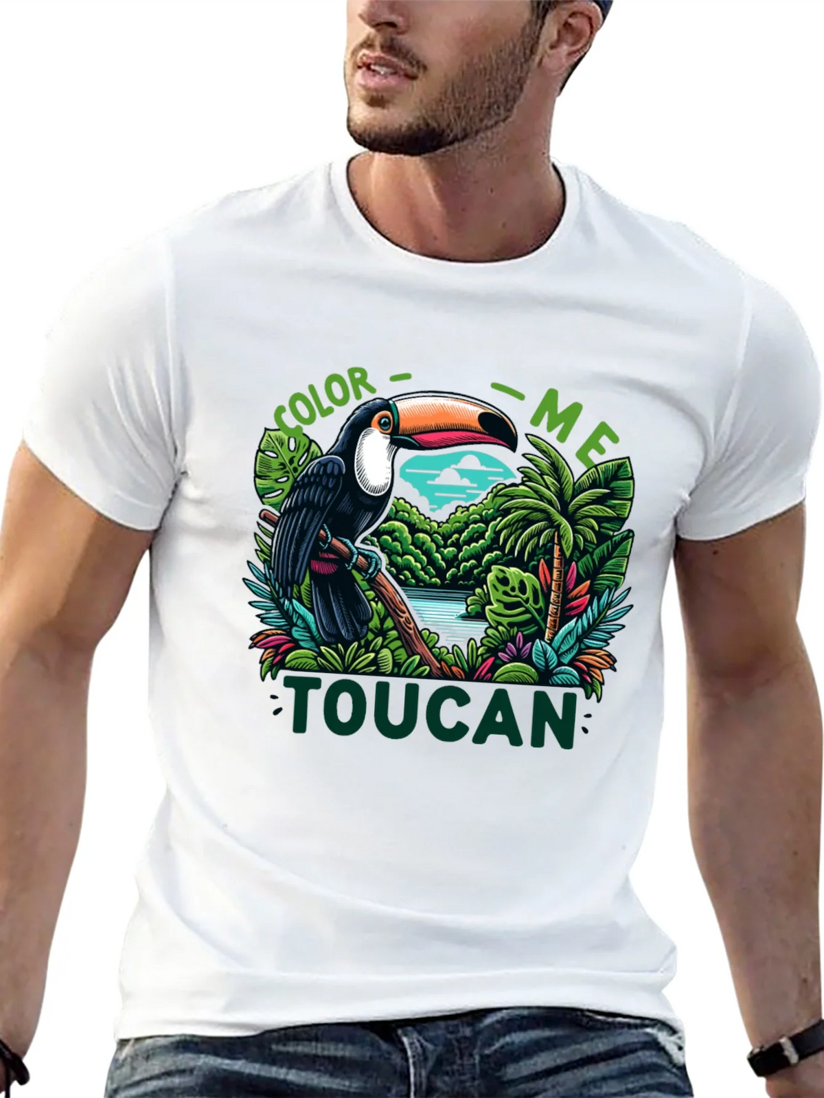 Color Me Toucan T-Shirt - Tropical Bird Design product image 12