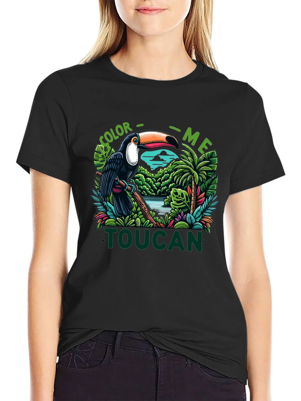 Color Me Toucan T-Shirt - Tropical Bird Design product image 2