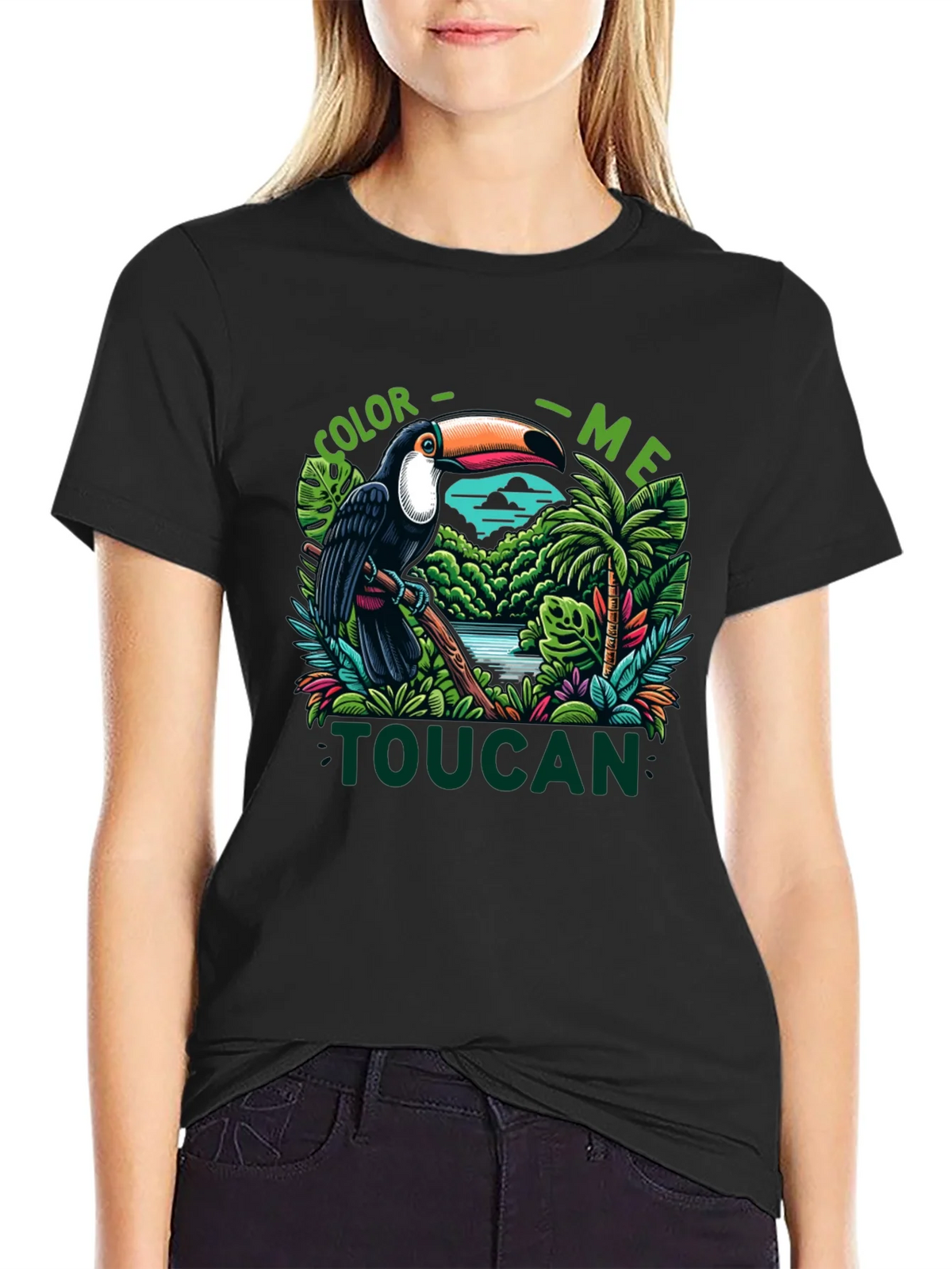 Color Me Toucan T-Shirt - Tropical Bird Design product image 2