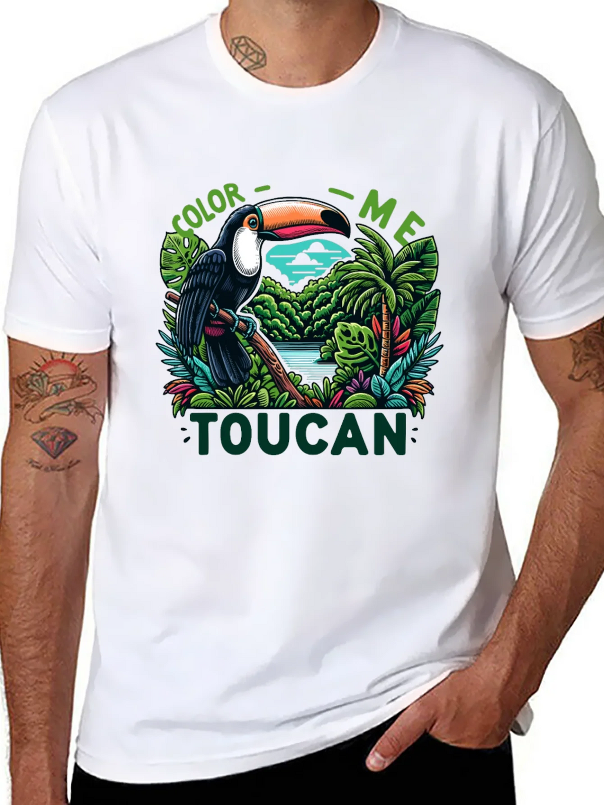 Color Me Toucan T-Shirt - Tropical Bird Design product image 7