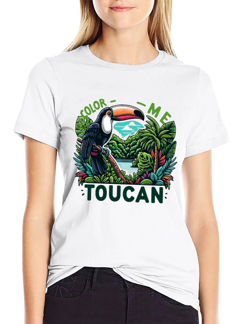 Color Me Toucan T-Shirt - Tropical Bird Design product image 8