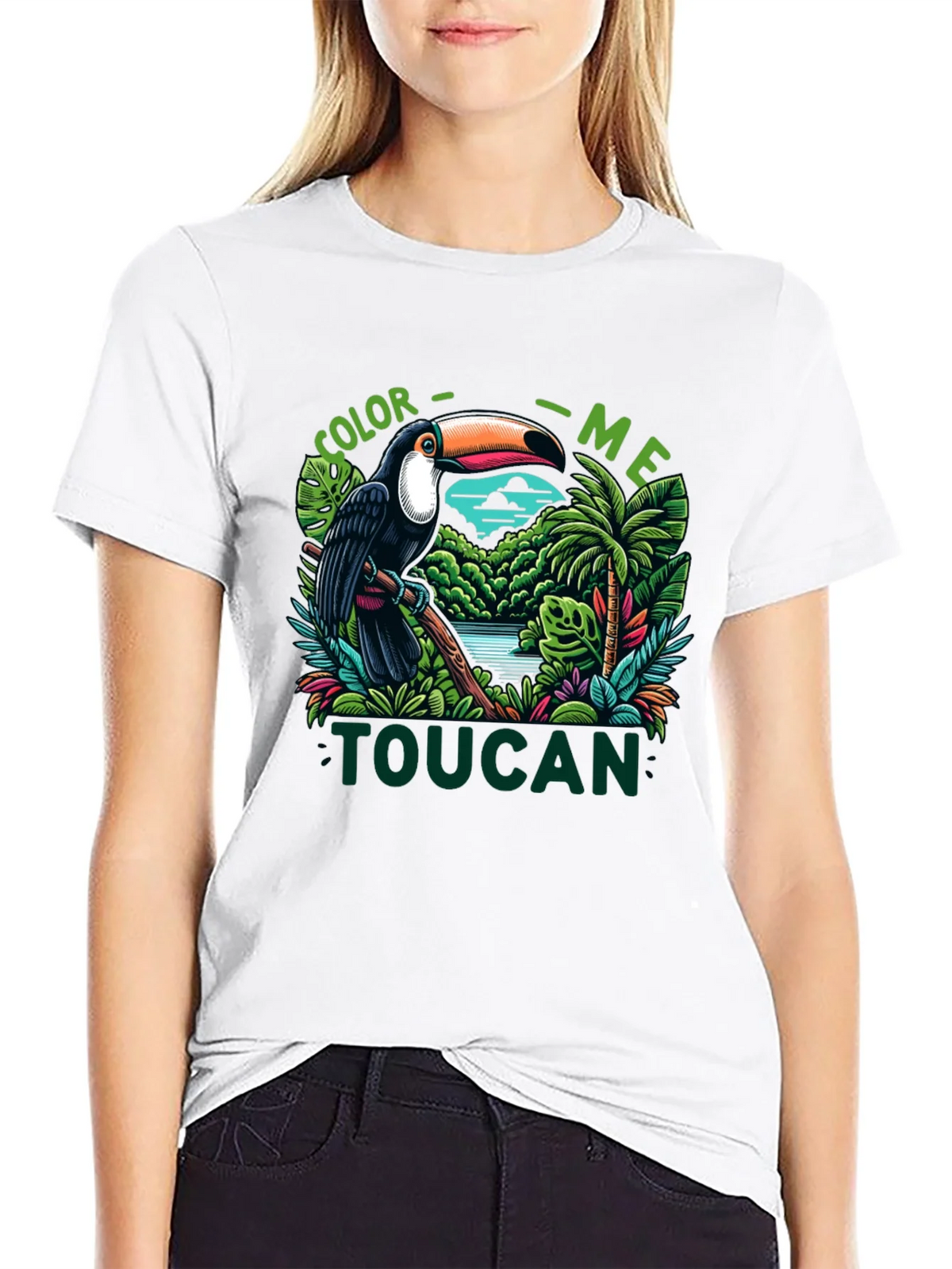 Color Me Toucan T-Shirt - Tropical Bird Design product image 8