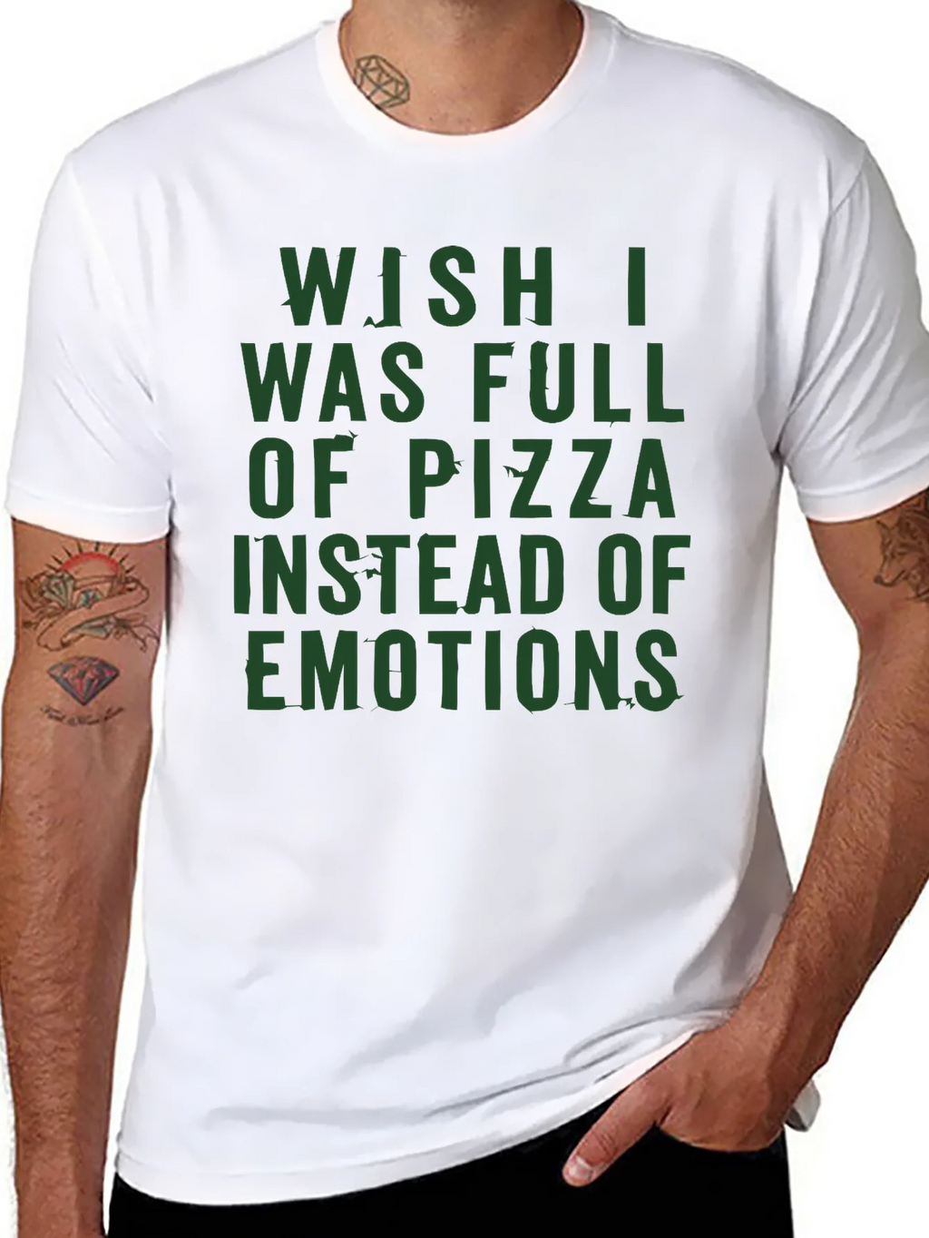 Pizza & Emotions Graphic Tee - Funny Statement T-Shirt product image 7