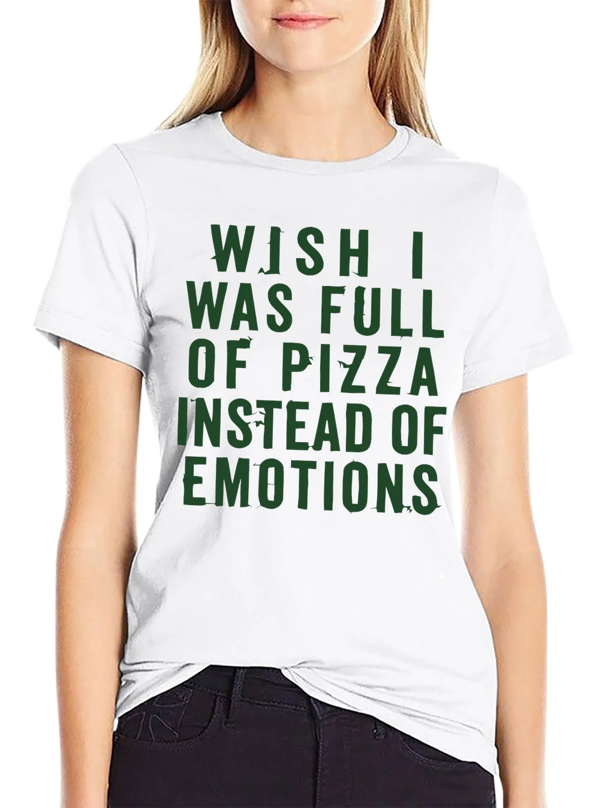 Pizza & Emotions Graphic Tee - Funny Statement T-Shirt product image 8