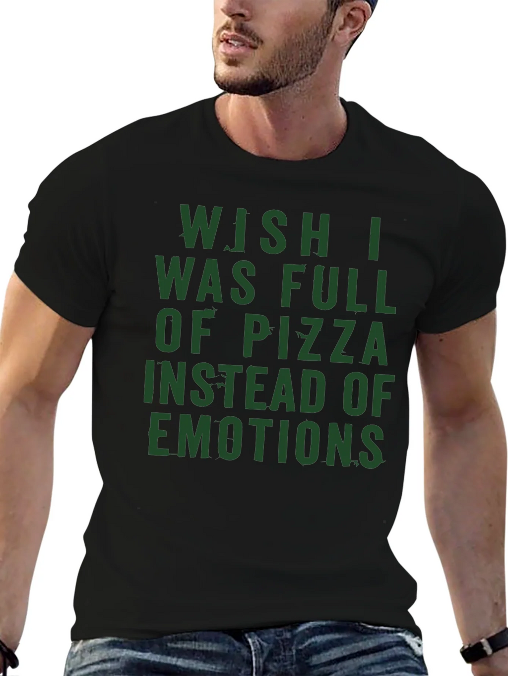 Pizza & Emotions Graphic Tee - Funny Statement T-Shirt product image 6