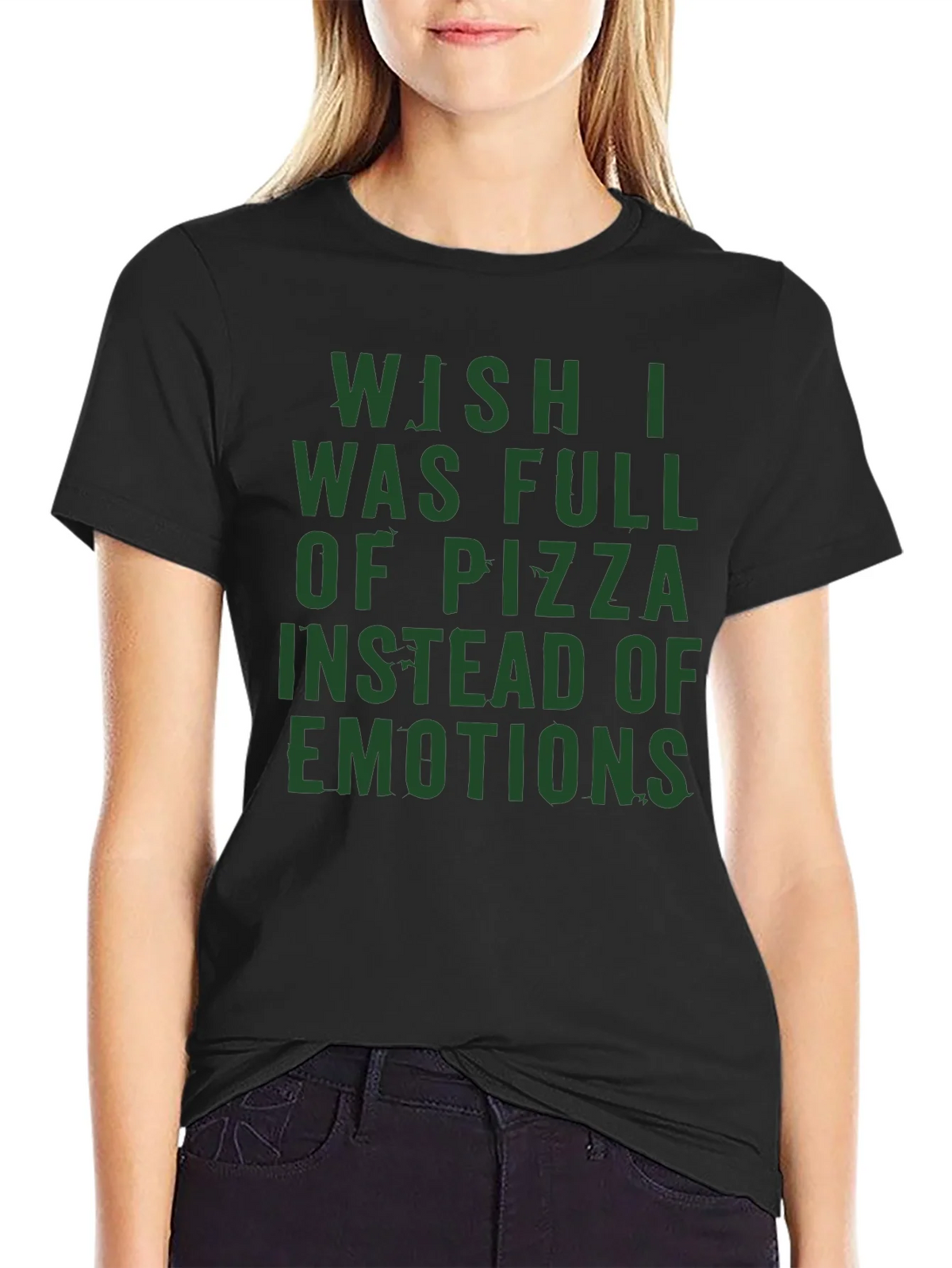 Pizza & Emotions Graphic Tee - Funny Statement T-Shirt product image 2