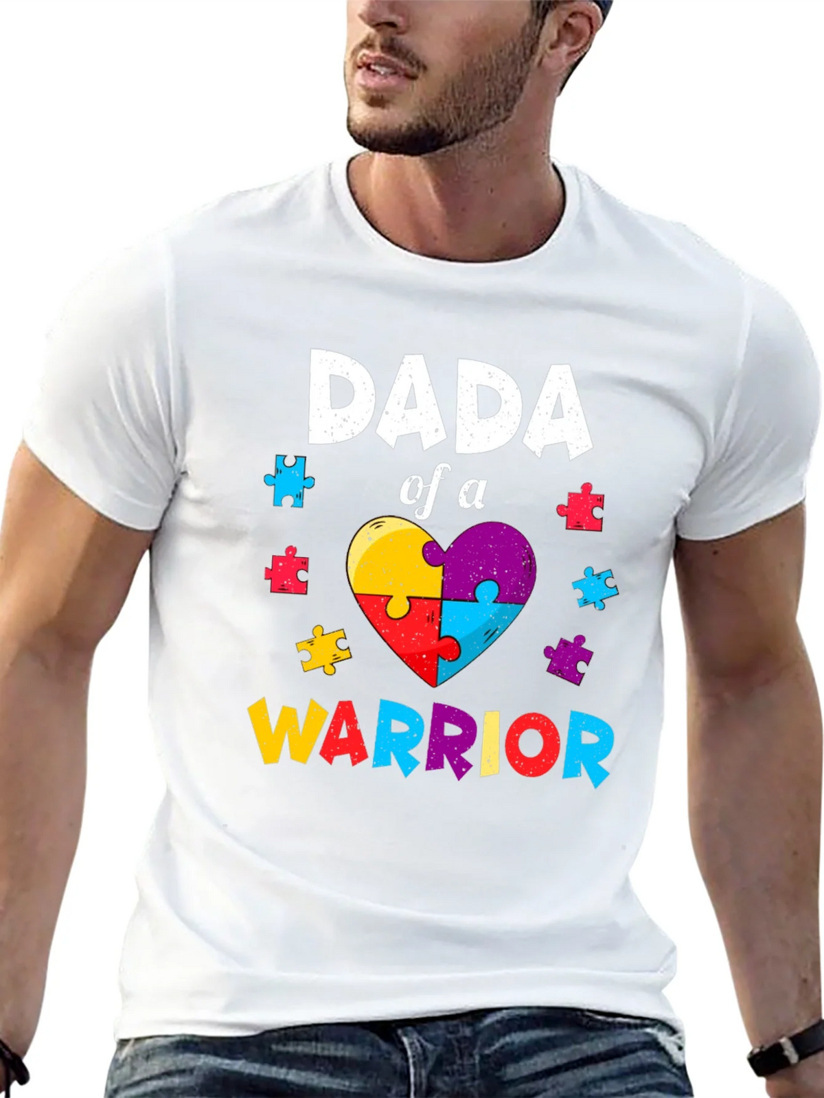 Dada of a Warrior T-Shirt Autism Awareness product image 12