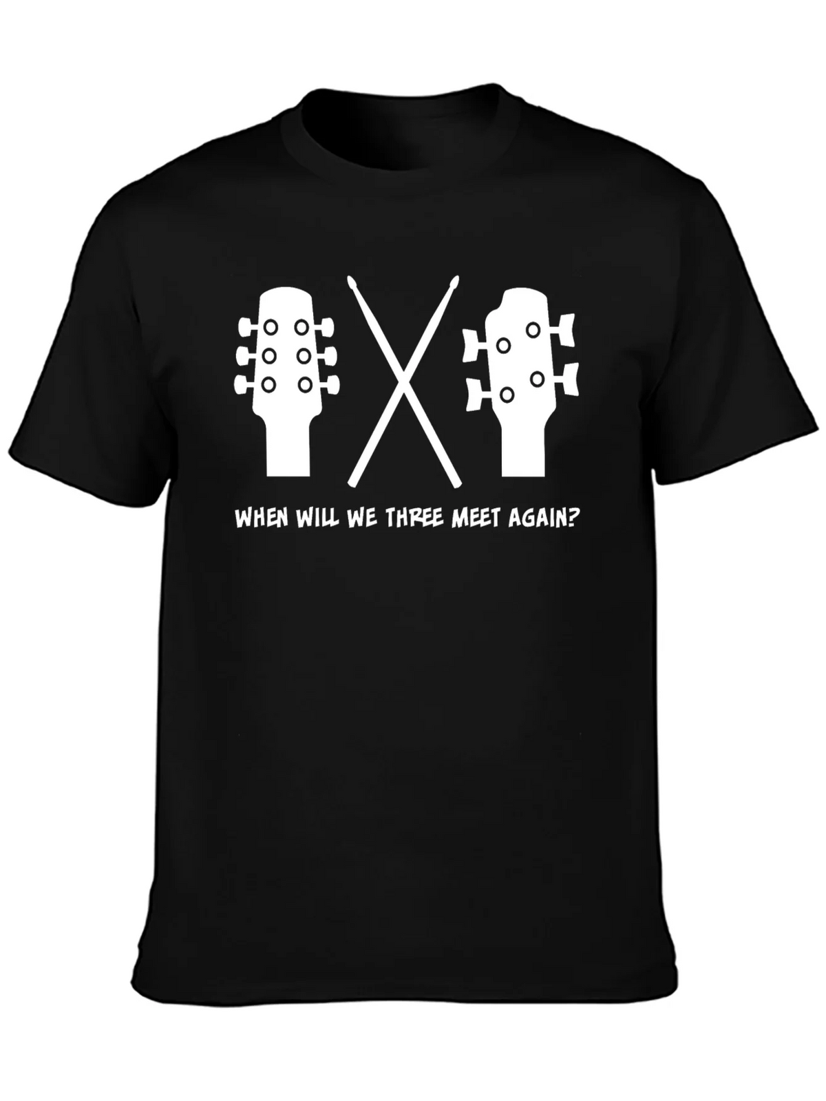 Music Reunion T-Shirt: Guitar Drums When Will We Three Meet product image 3