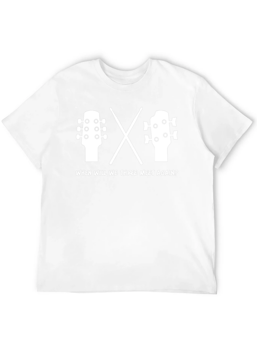 Music Reunion T-Shirt: Guitar Drums When Will We Three Meet product image 11
