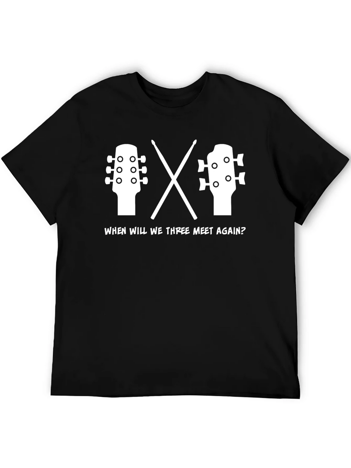 Music Reunion T-Shirt: Guitar Drums When Will We Three Meet product image 5