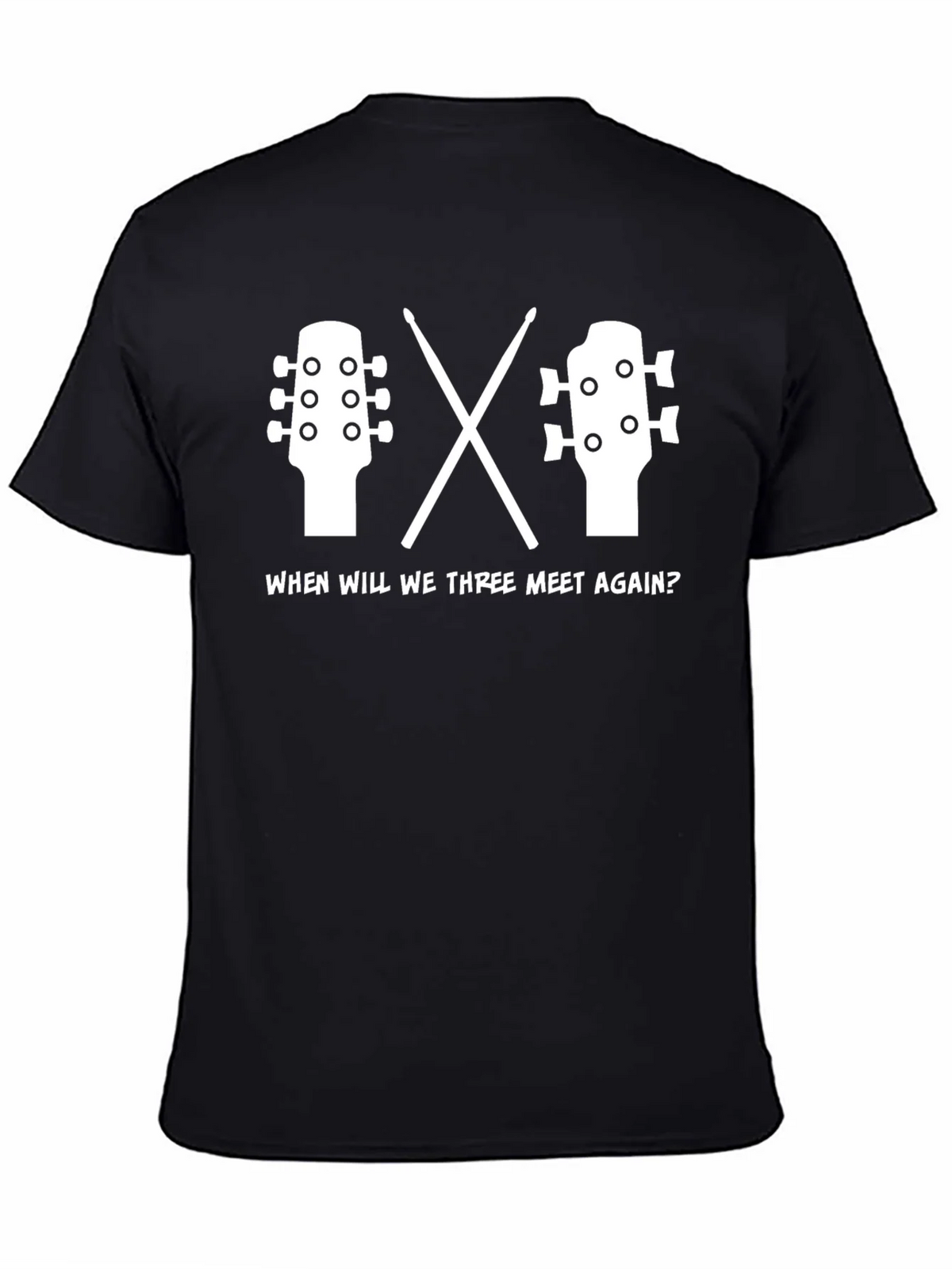 Music Reunion T-Shirt: Guitar Drums When Will We Three Meet product image 4