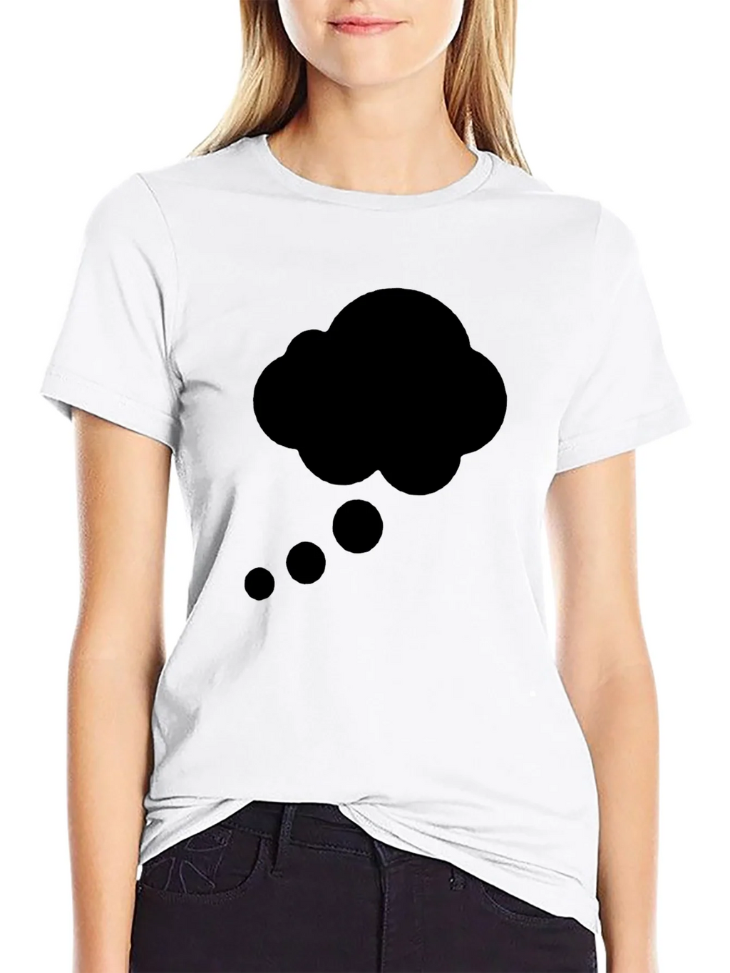 Thinking Cloud Graphic Tee - Black Cotton T-Shirt product image 8