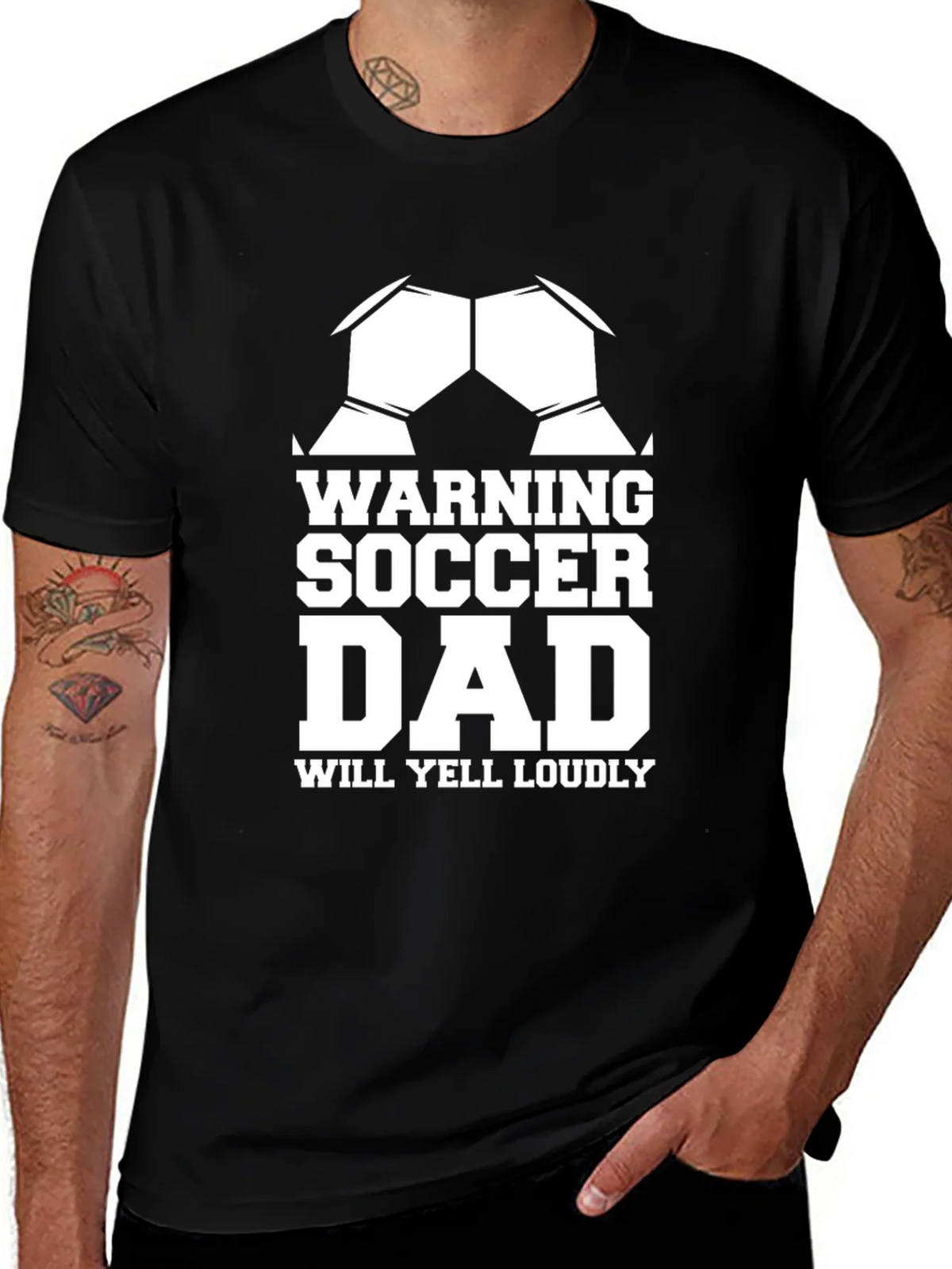 Warning Soccer Dad Graphic T-Shirt product image 1