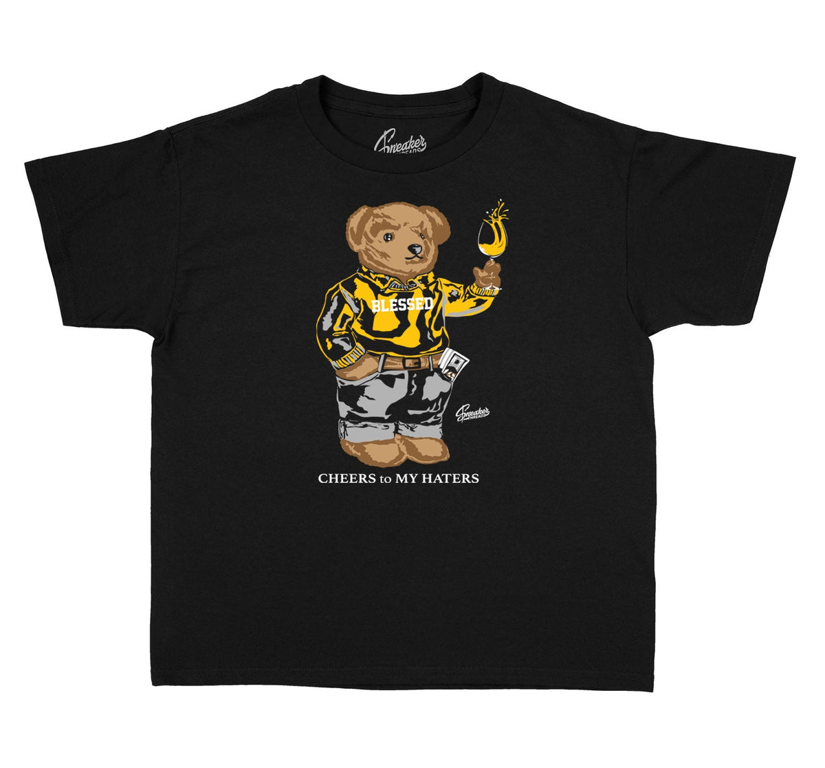Kids- Cool Grey 3 Cheers Bear Shirt