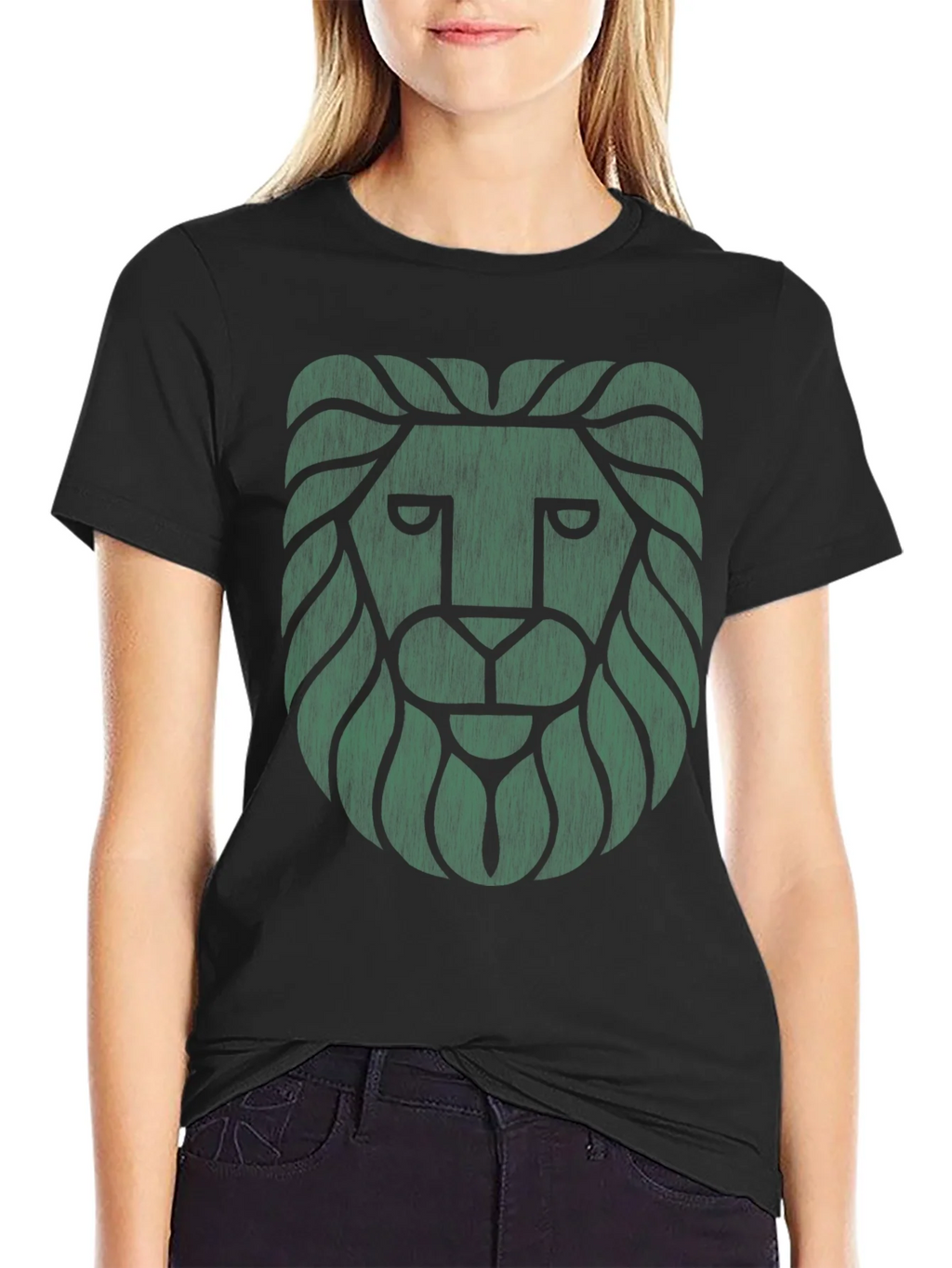 Lion Graphic Tee - Cool Design Black T-Shirt product image 2