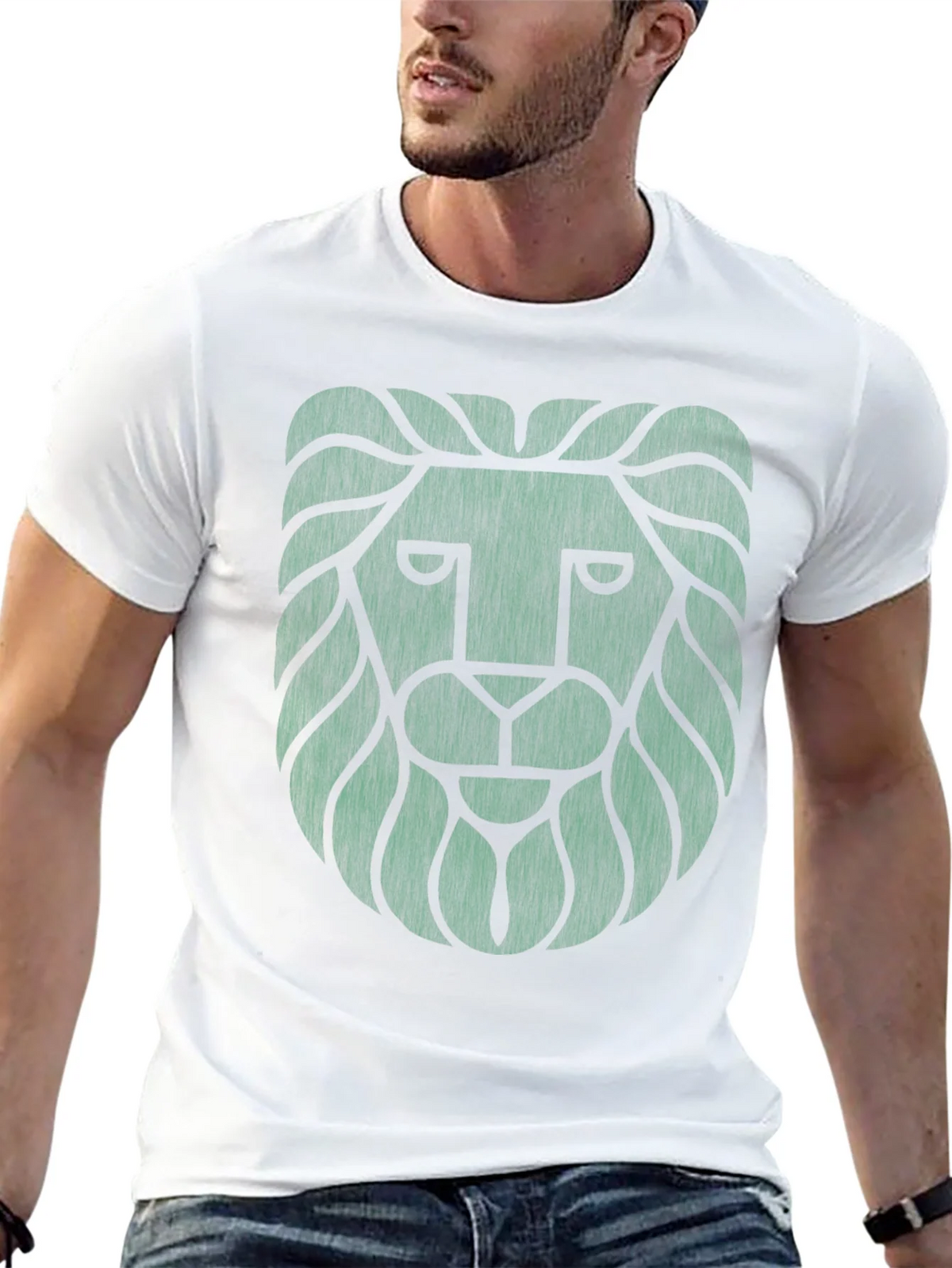 Lion Graphic Tee - Cool Design Black T-Shirt product image 12