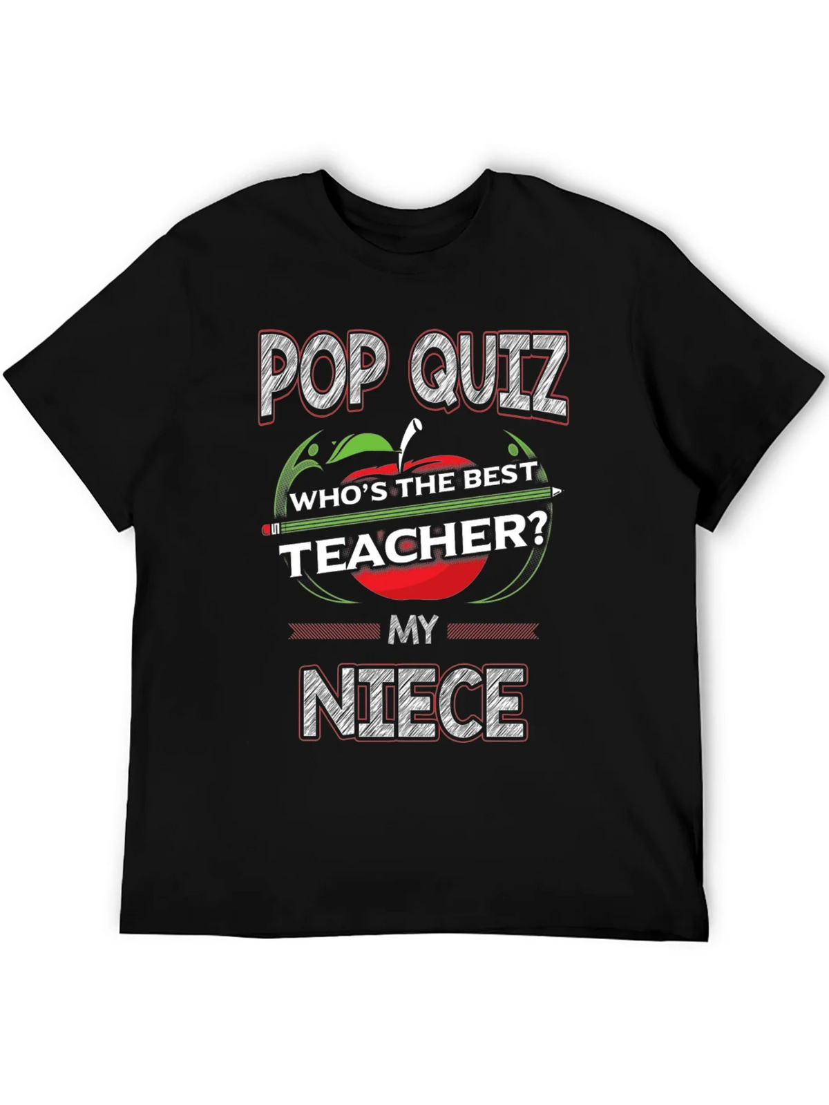 Pop Quiz Best Teacher Niece T-Shirt product image 5