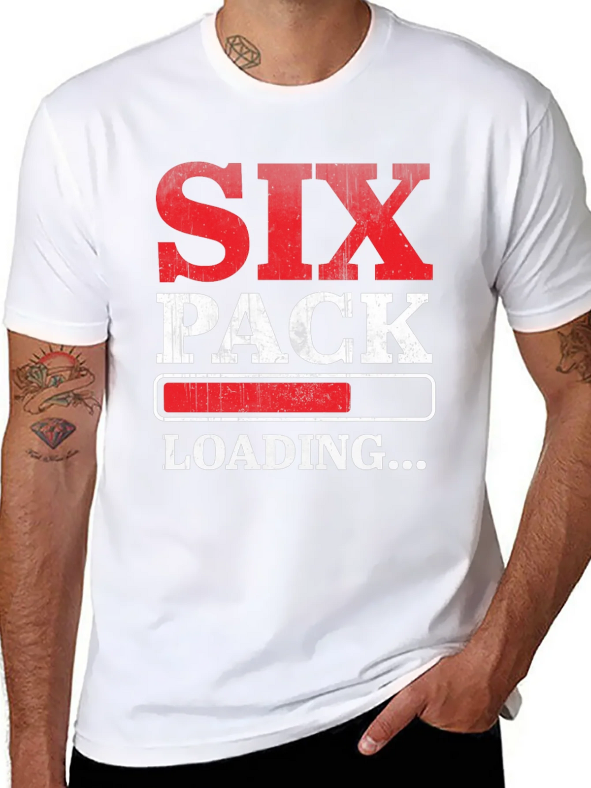 Six Pack Loading T-Shirt - Funny Workout Gym Tee product image 6