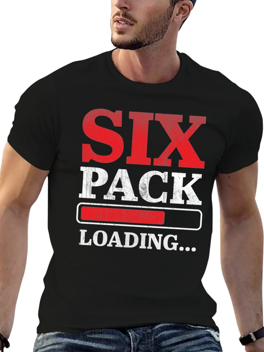 Six Pack Loading T-Shirt - Funny Workout Gym Tee product image 5