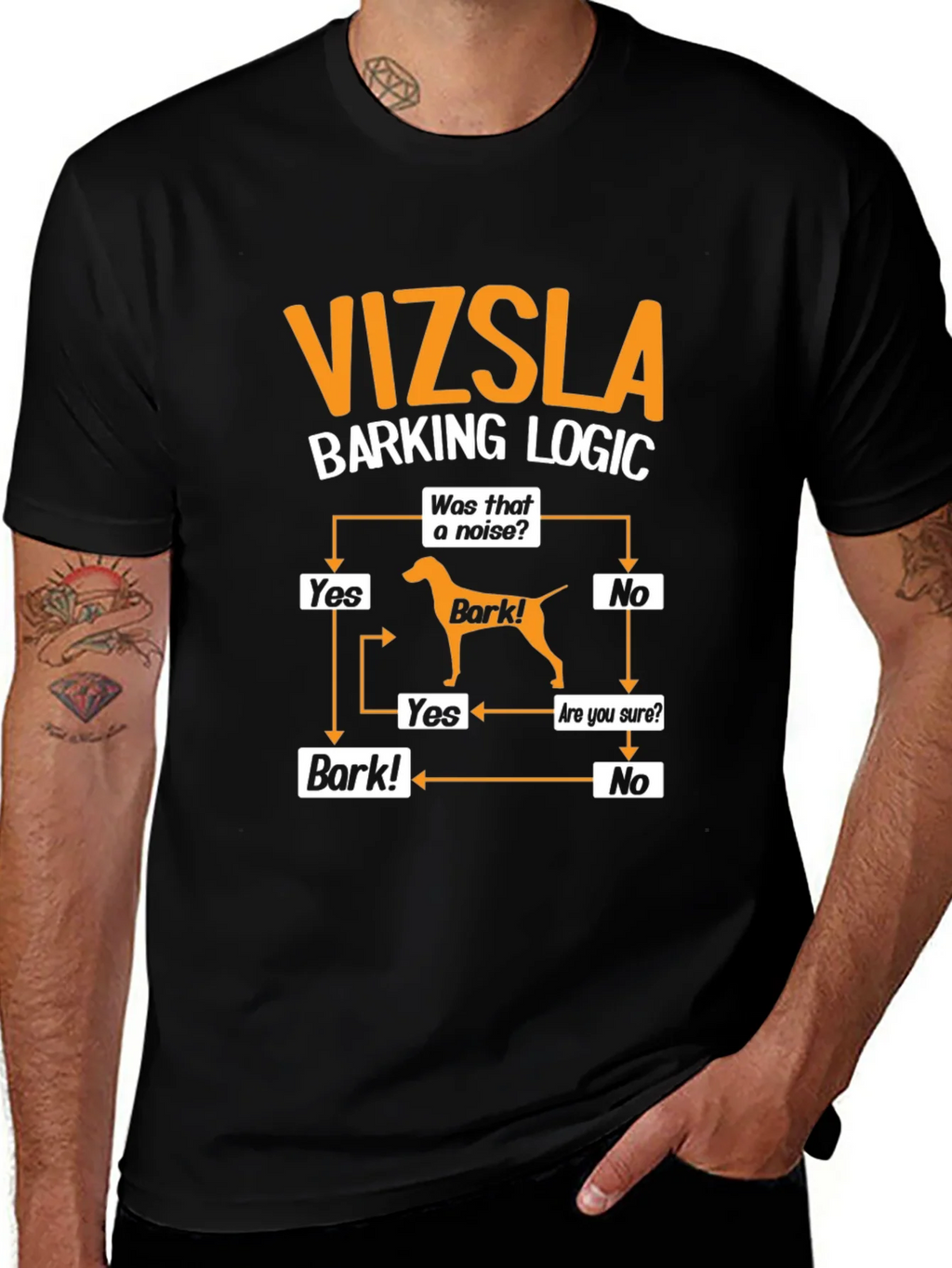 Vizsla Barking Logic T-Shirt - Dog Lover Tee product image 1