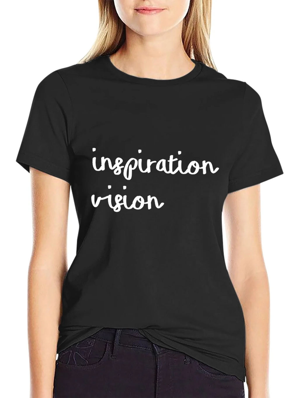 Inspiration Vision Black Tee - Stylish & Motivational product image 2