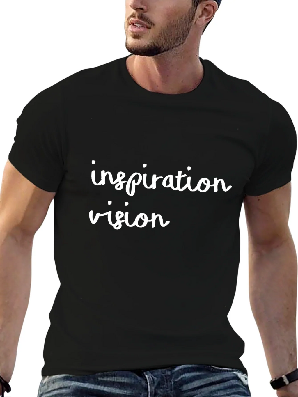Inspiration Vision Black Tee - Stylish & Motivational product image 6