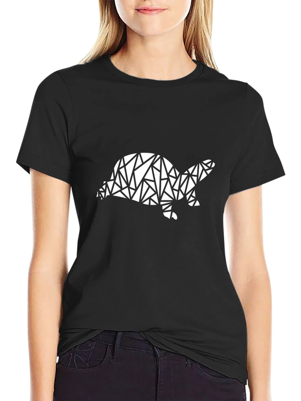 Geometric Turtle Graphic Tee - Modern Style product image 2