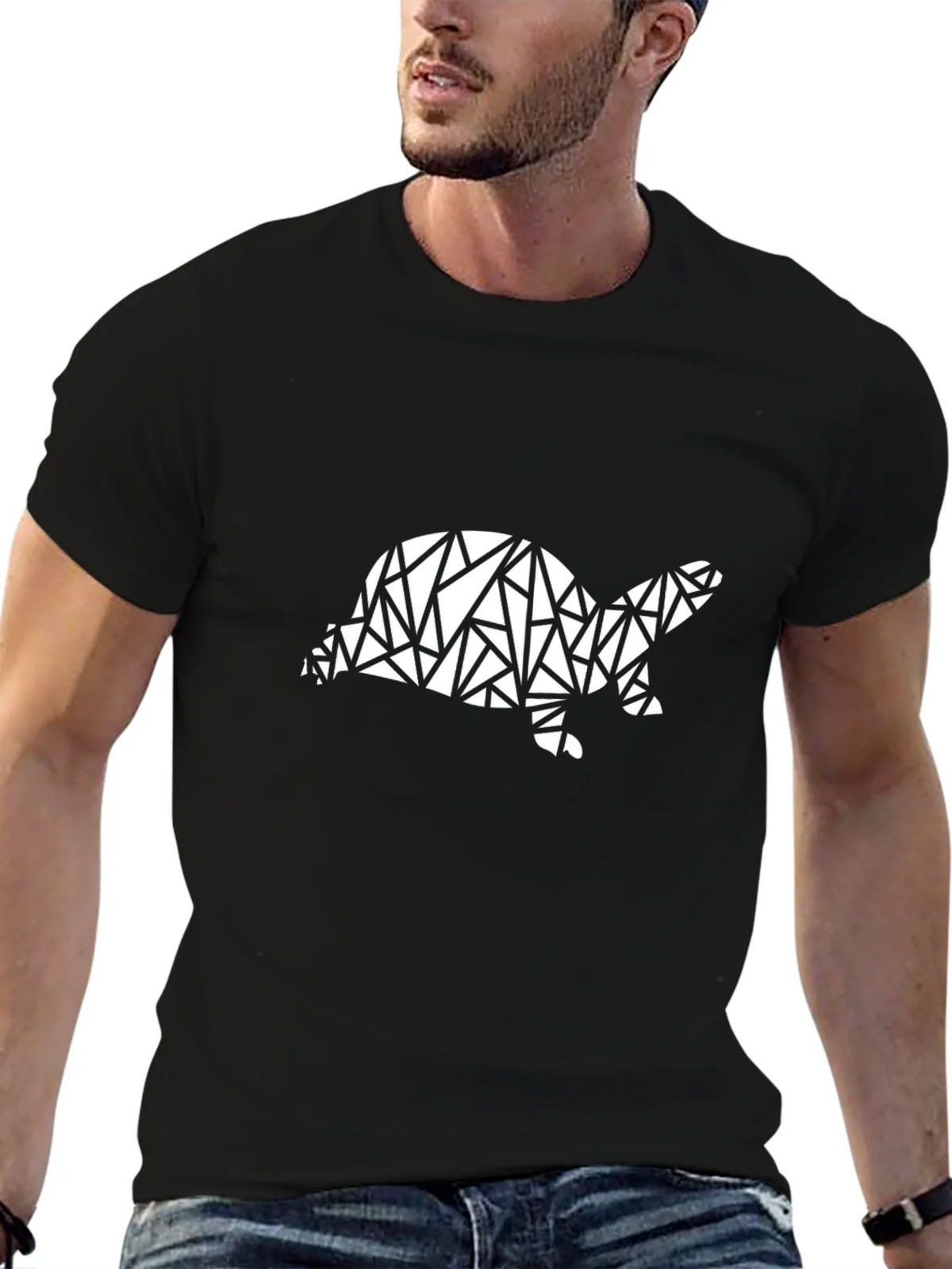 Geometric Turtle Graphic Tee - Modern Style product image 6