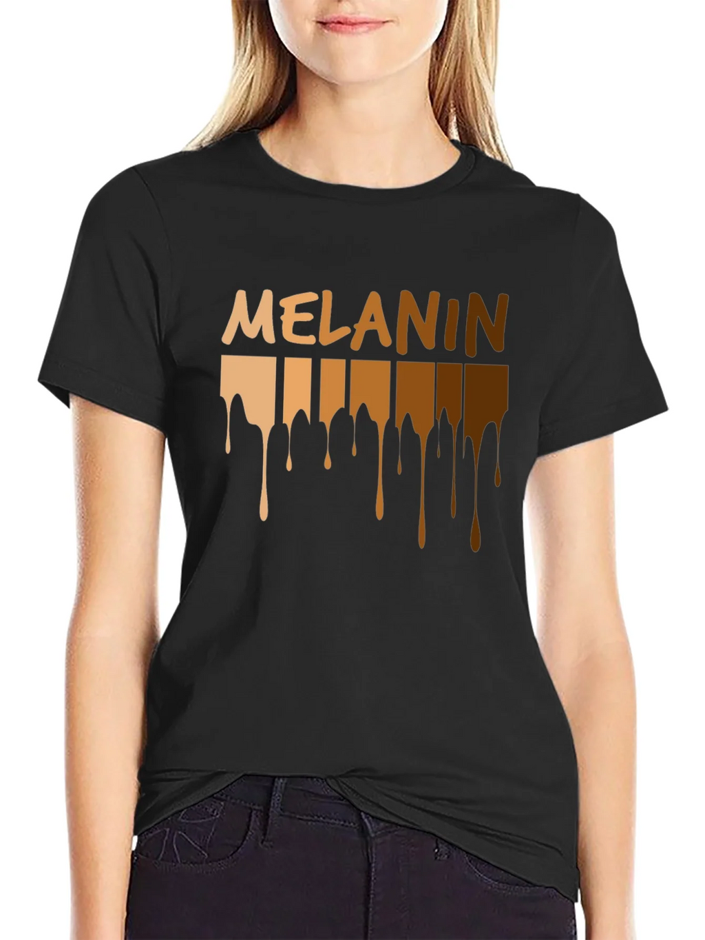 Melanin Drip T-Shirt - Black Pride product image 2