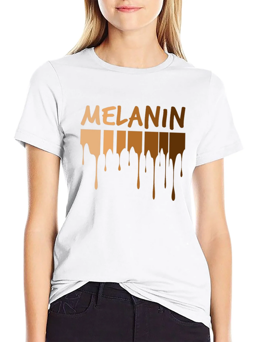 Melanin Drip T-Shirt - Black Pride product image 8