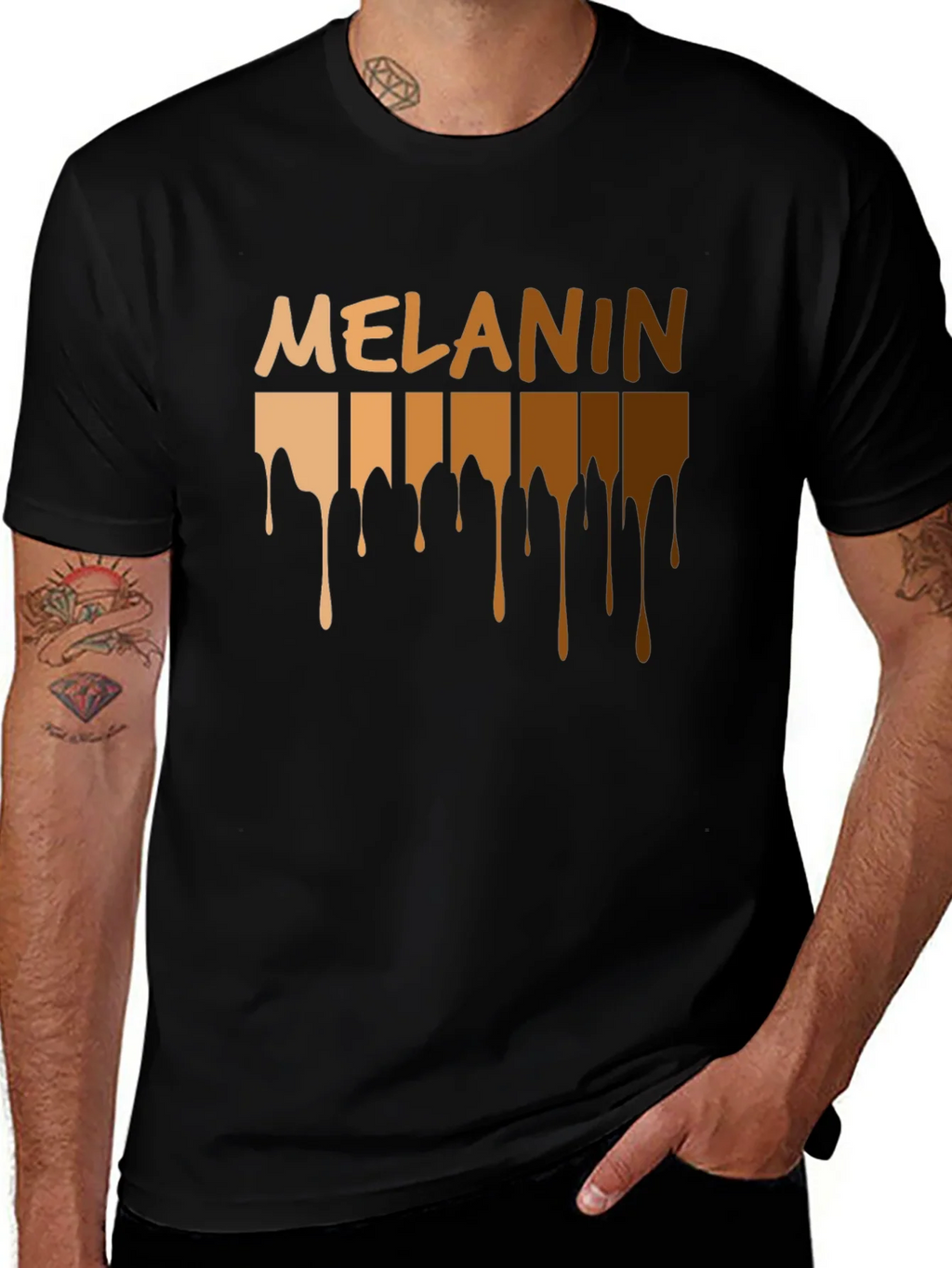 Melanin Drip T-Shirt - Black Pride product image 1