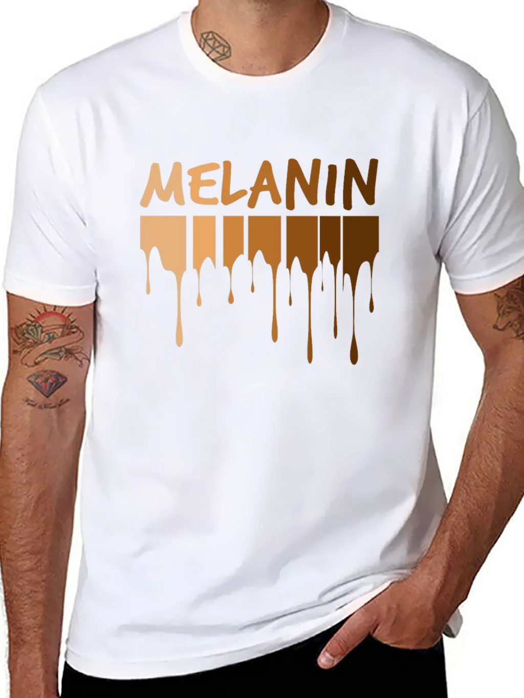Melanin Drip T-Shirt - Black Pride product image 7