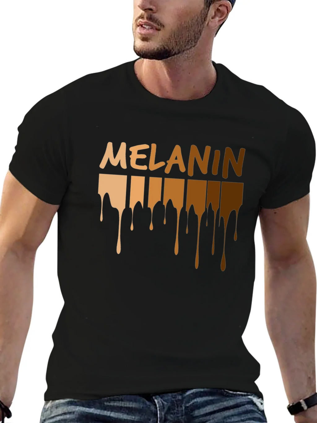 Melanin Drip T-Shirt - Black Pride product image 6