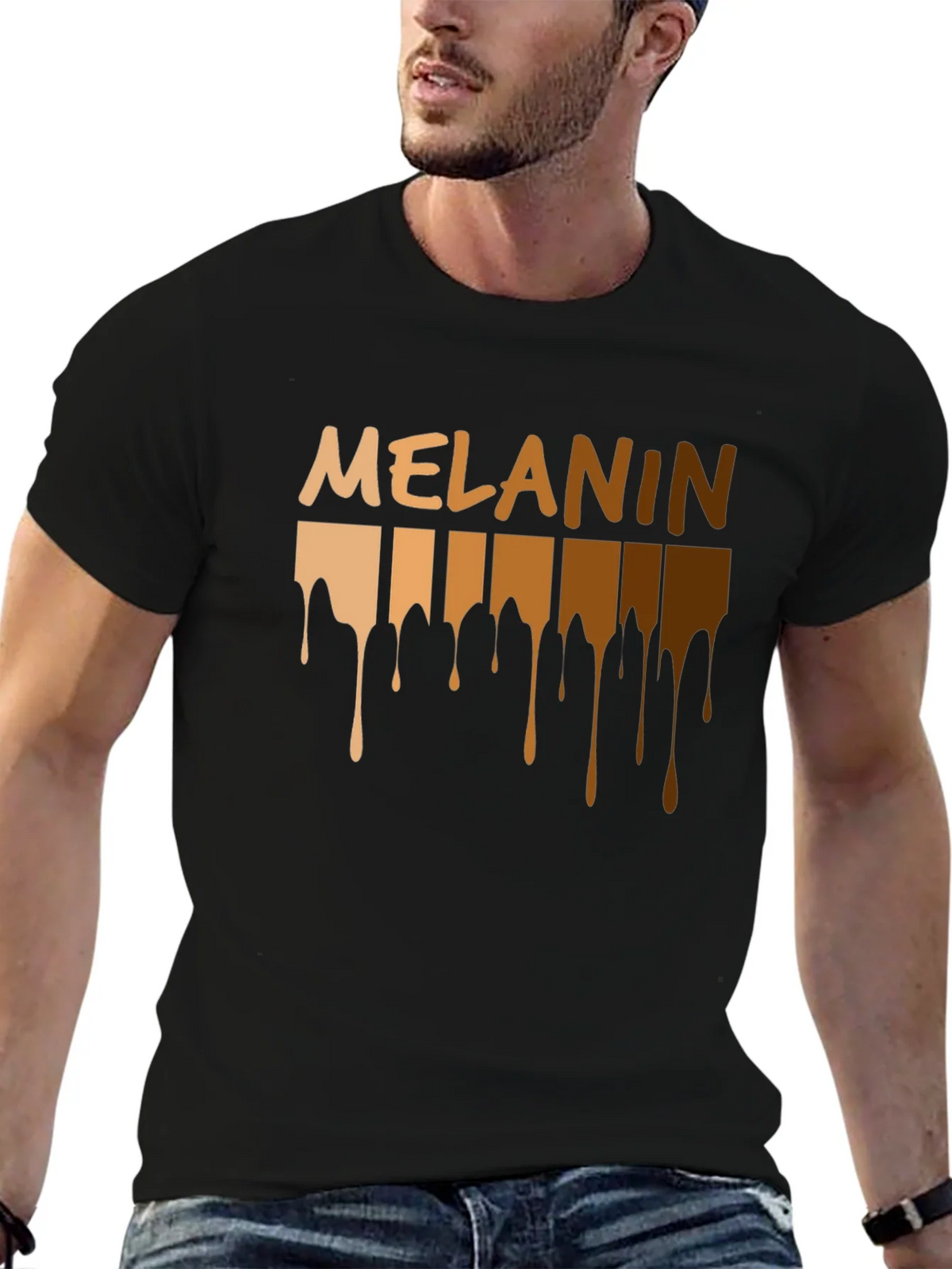 Melanin Drip T-Shirt - Black Pride product image 6